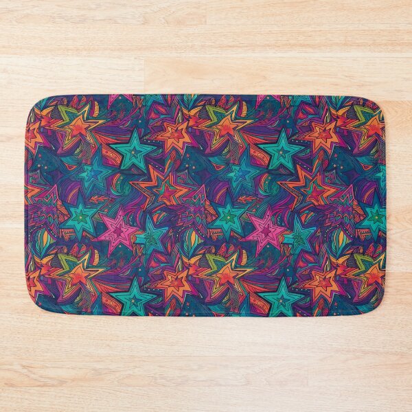 Item preview, Artistic star pattern design ( Black background ) designed and sold by SMALL BEAR ART.