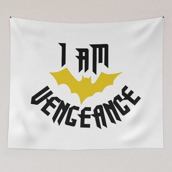 Item preview, I am vengeance! yellow - black - white - white background version designed and sold by MaesterAemon.