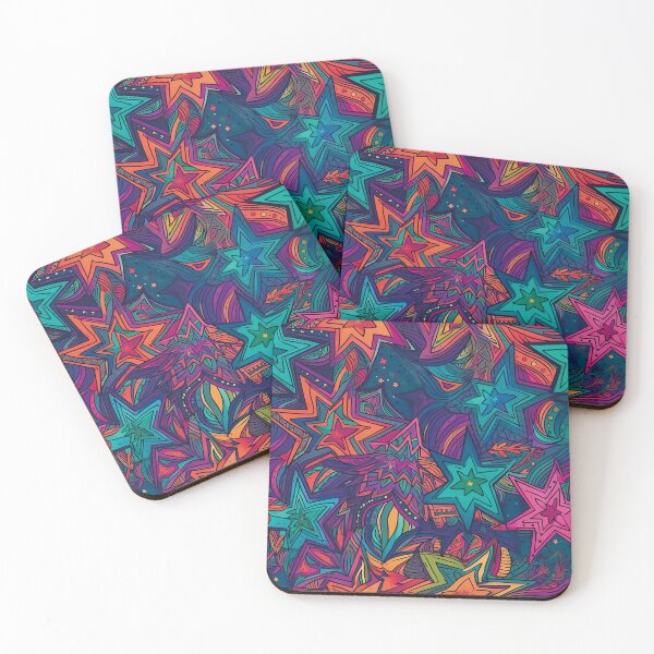 Item preview, Artistic star pattern design ( White background )  designed and sold by SMALL BEAR ART.
