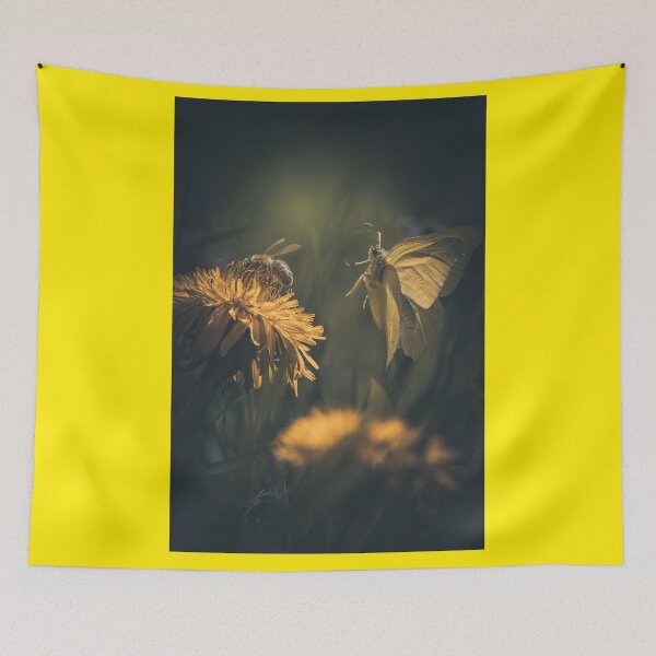 Item preview, Moth approaching honey bee designed and sold by DiffractiveArt.