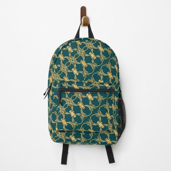 Item preview, Golden bows on dark green designed and sold by mixMixtli.