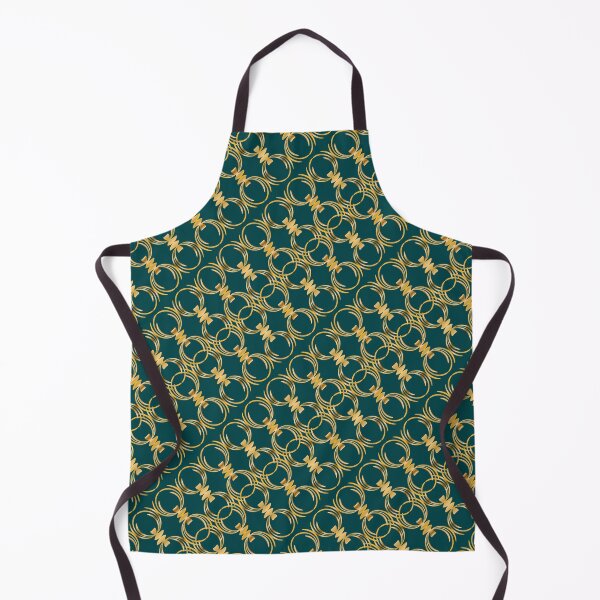 Item preview, Golden bows on dark green designed and sold by mixMixtli.