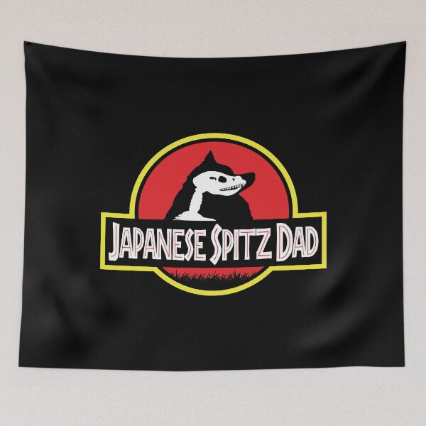 Item preview, (For Dark Background) Jurassic Japanese Spitz Dad designed and sold by More Cute Dogs.