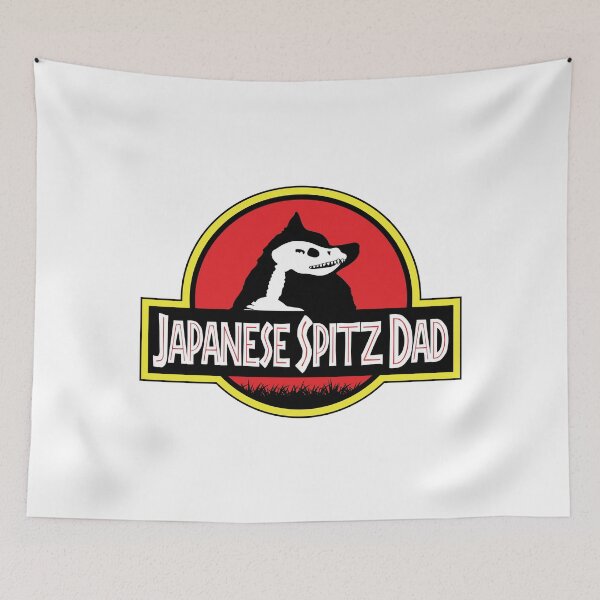 Item preview, (For Bright Background) Jurassic Japanese Spitz Dad designed and sold by More Cute Dogs.
