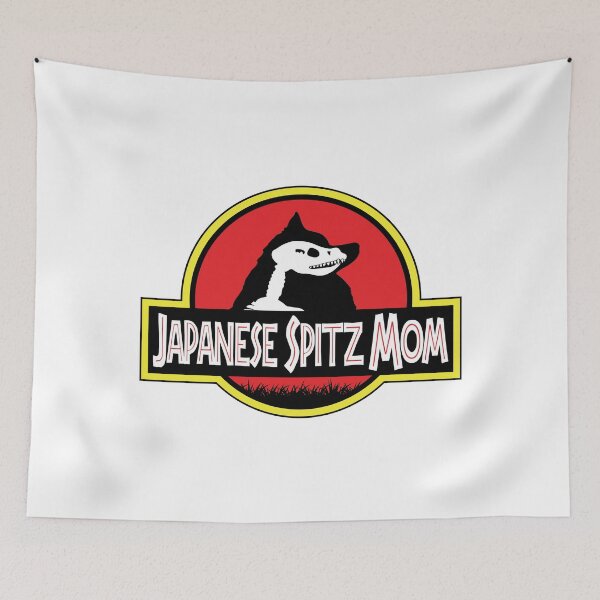 Item preview, (For Bright Background) Jurassic Japanese Spitz Mom designed and sold by More Cute Dogs.