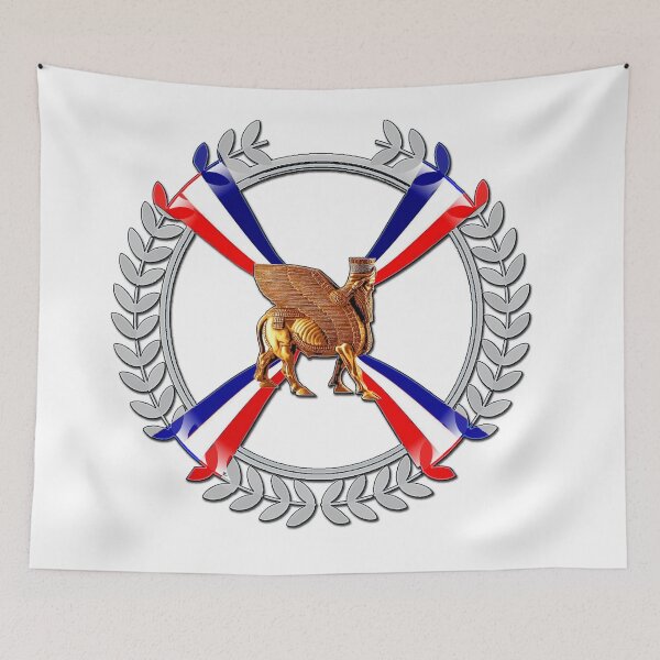 Item preview, Assyrian Lamassu and the Flag designed and sold by doniainart.