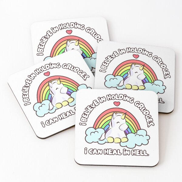 Item preview, I Believe In Holding Grudges Cute Unicorn designed and sold by ChiweenieHobbit.