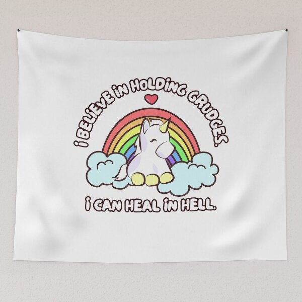 Item preview, I Believe In Holding Grudges Cute Unicorn designed and sold by ChiweenieHobbit.