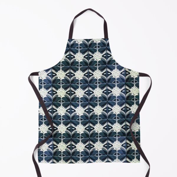 Artikelvorschau, Retro Tile Pattern Midnight Blue Shades with Milky White entworfen und verkauft von RetroTile.