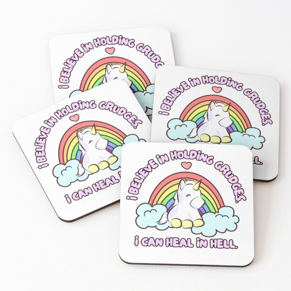 Item preview, I Believe In Holding Grudges Cute Unicorn designed and sold by ChiweenieHobbit.