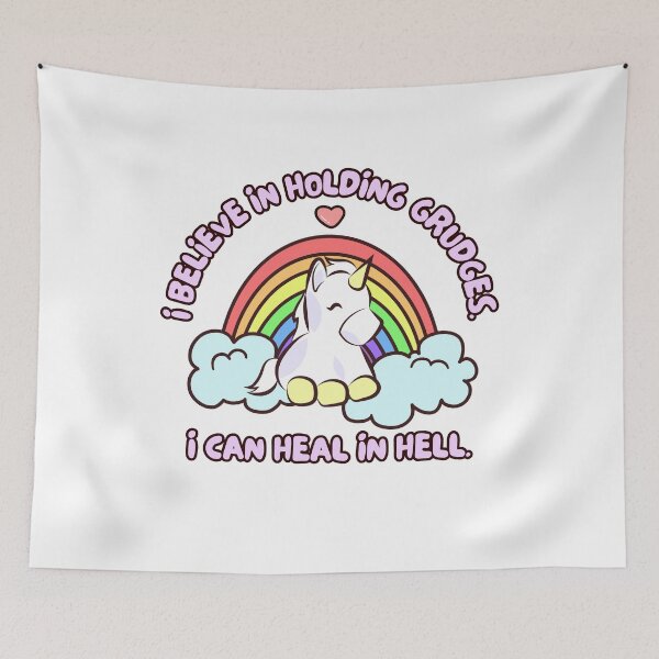 Item preview, I Believe In Holding Grudges Cute Unicorn designed and sold by ChiweenieHobbit.
