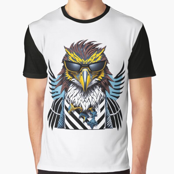 Aperçu de l'œuvre Gangster Hawk portant des lunettes créée et vendue par artist-mac.