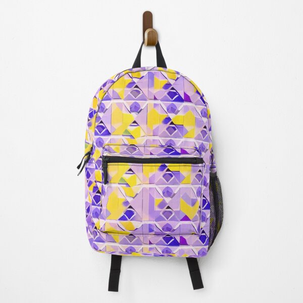 Artikelvorschau, Retro Tile Pattern Purple Shades with Yellow entworfen und verkauft von RetroTile.