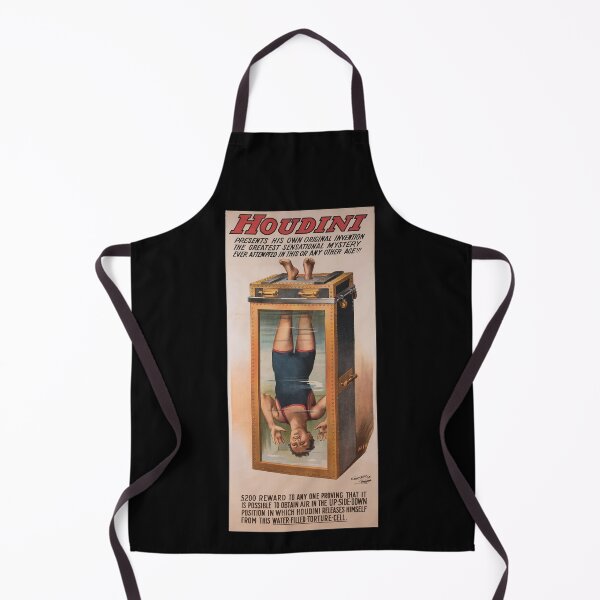 Item preview, Houdini's Upside Down Water Torture trick. Vintage poster. designed and sold by monsterplanet.