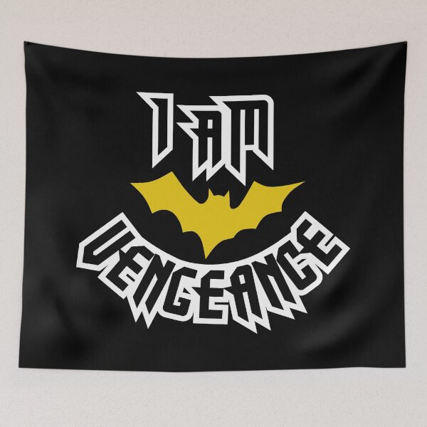 Item preview, I am vengeance! yellow - black - white - dark background version designed and sold by MaesterAemon.