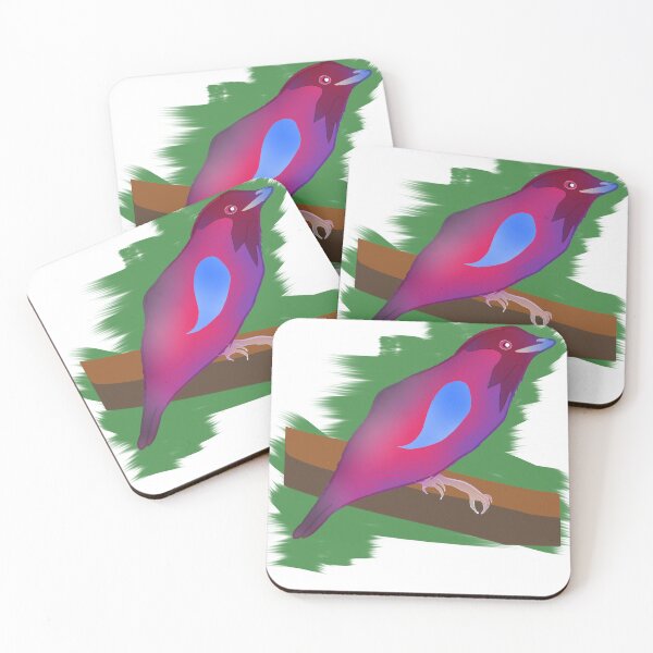 Item preview, Bird sit on wooden log with paint sketch effect design designed and sold by Artgovind.