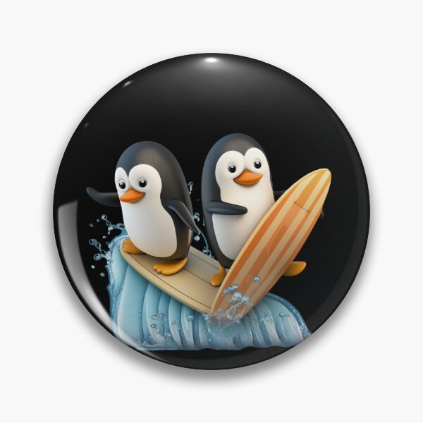 Item preview, Funny penguins on a surfboard designed and sold by MagicWardrobe.
