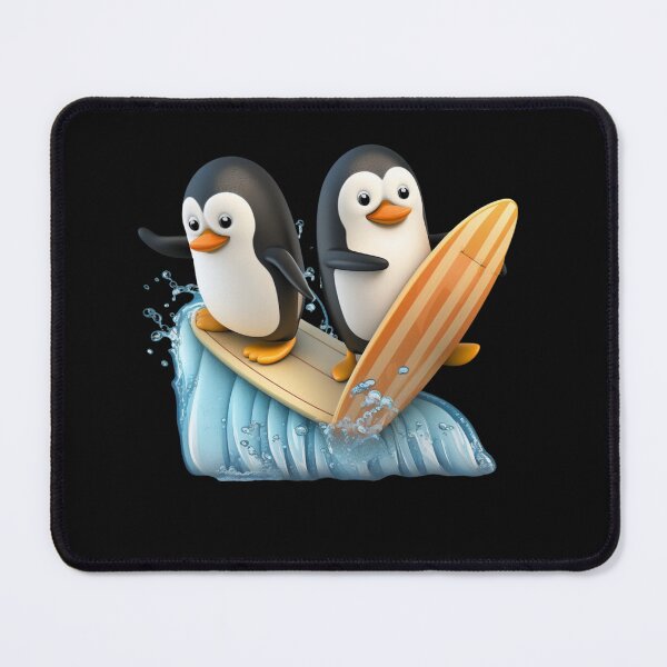 Item preview, Funny penguins on a surfboard designed and sold by MagicWardrobe.