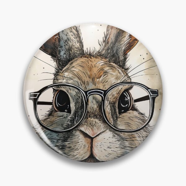 Item preview, Rabbit With Glasses designed and sold by prettykaler.