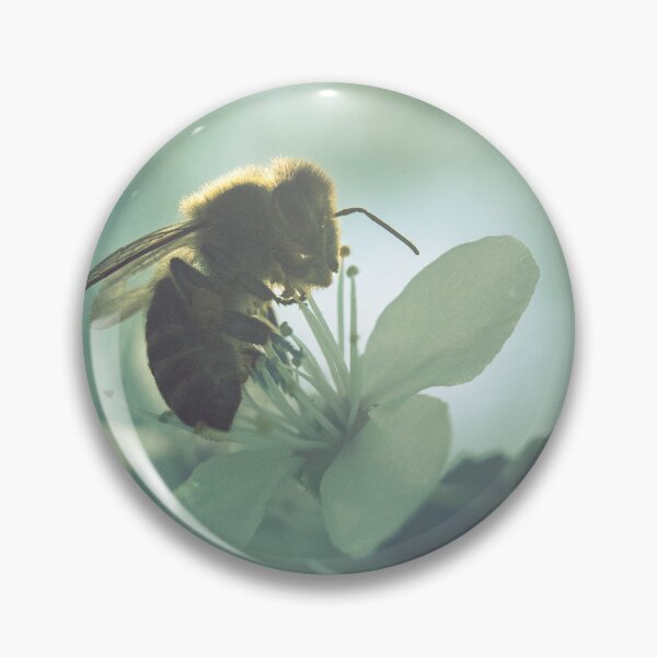 Item preview, Bee collecting nectar designed and sold by DiffractiveArt.