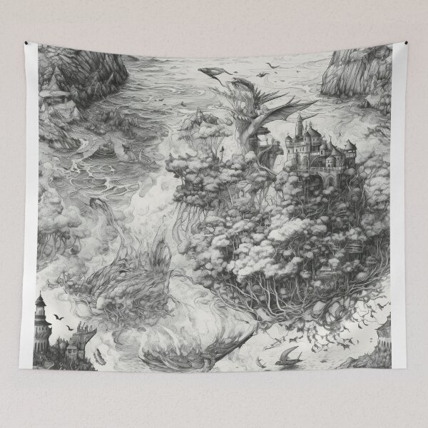 Item preview, Dragon Island Pattern designed and sold by MAF_Merch.