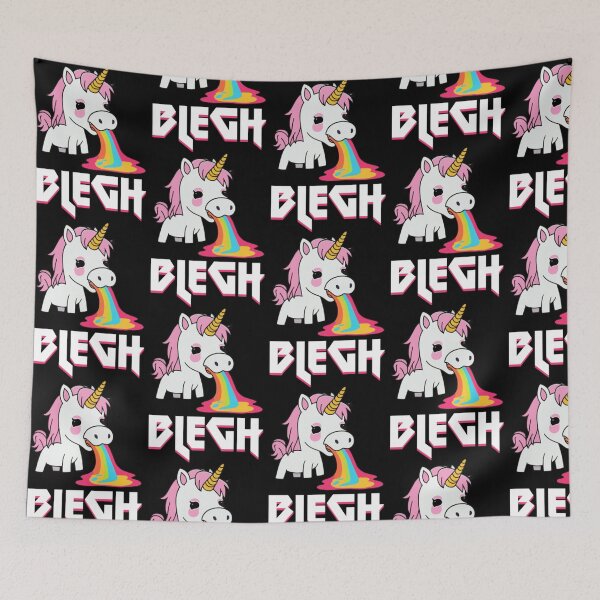 Item preview, Blegh Heavy Metal Metalcore Deathcore Unicorn6 designed and sold by graffsparkle.