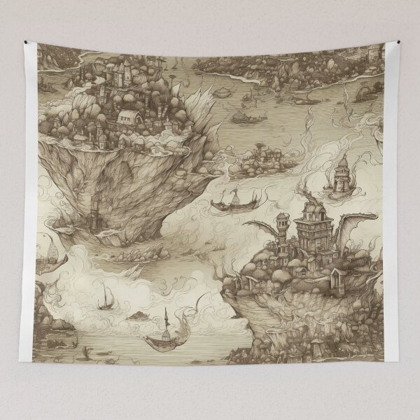 Item preview, Dragon Island Pattern designed and sold by MAF_Merch.