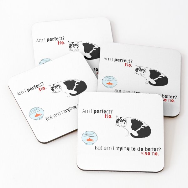 Item preview, Am I Perfect? No. Funny Cat and Koi designed and sold by ChiweenieHobbit.