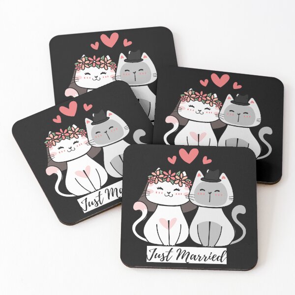 Item preview, Just married cats designed and sold by TheGiftsCorner.