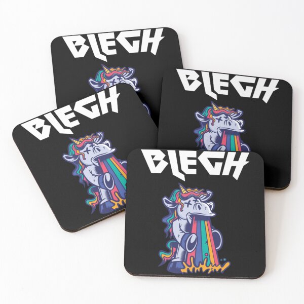 Item preview, Blegh Heavy Metal Metalcore Deathcore Unicorn5 designed and sold by graffsparkle.
