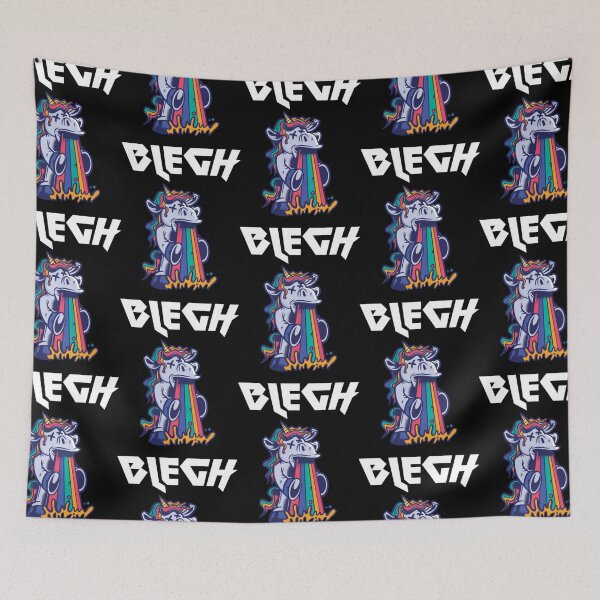 Item preview, Blegh Heavy Metal Metalcore Deathcore Unicorn5 designed and sold by graffsparkle.
