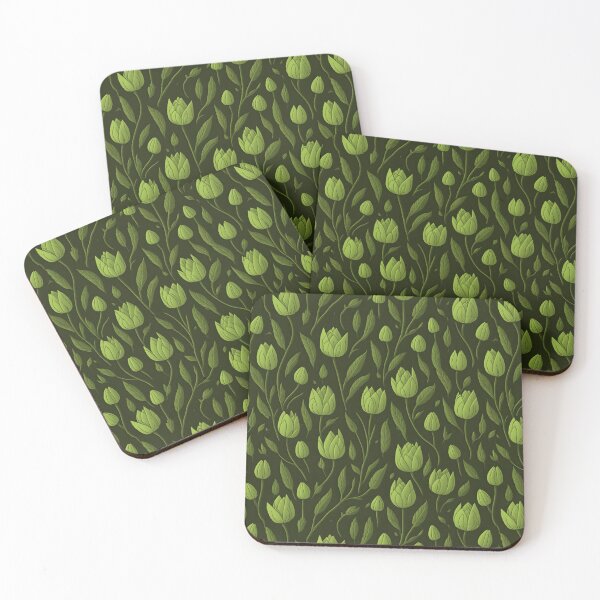 Item preview, Green flowers ornament designed and sold by InstaCreatives.