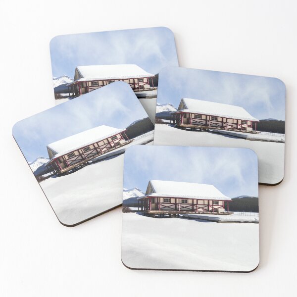 Item preview, Snowy Maligne Lake Boat House designed and sold by rawshutterbug.