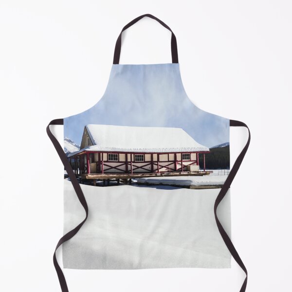 Item preview, Snowy Maligne Lake Boat House designed and sold by rawshutterbug.