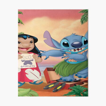 Vista previa del artículo con la obra «Lilo y Stitch», diseñado y vendido por trinkleintelle.