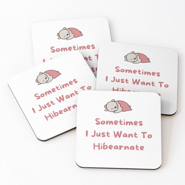 Item preview, Sometimes I Just Want To Hibearnate Cute Polar Bear Pun designed and sold by ThumboArtBumbo.