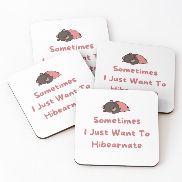 Item preview, Sometimes I Just Want To Hibearnate Cute Bear Pun designed and sold by ThumboArtBumbo.