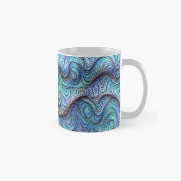 Frozen sea liquid lines and waves #DeepDream Classic Mug