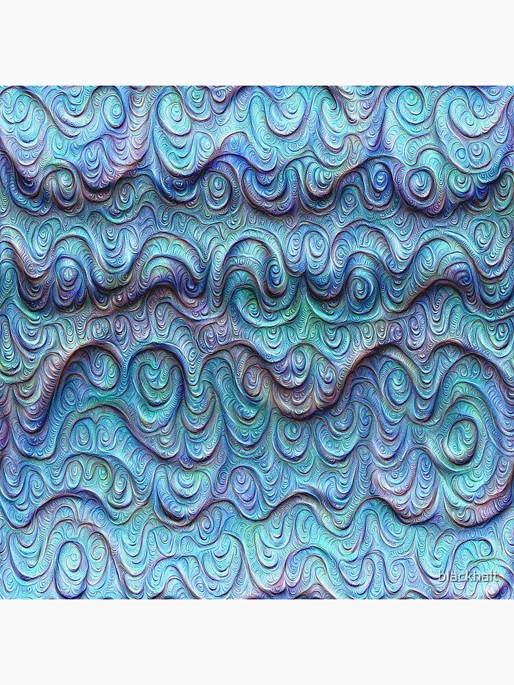 Frozen sea liquid lines and waves #DeepDream by blackhalt