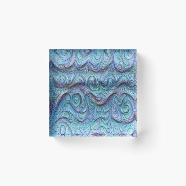 Item preview, Frozen sea liquid lines and waves #DeepDream designed and sold by blackhalt.