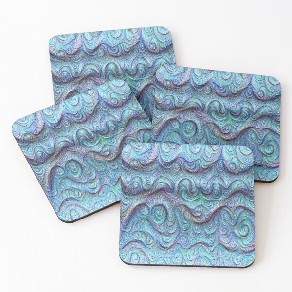 Item preview, Frozen sea liquid lines and waves #DeepDream designed and sold by blackhalt.