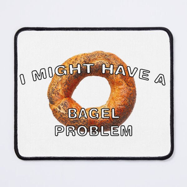 Item preview, Bagels Lover Gift - I Might Have a Bagel Problem - Bagel Day Throw Pillow designed and sold by nadiammk.
