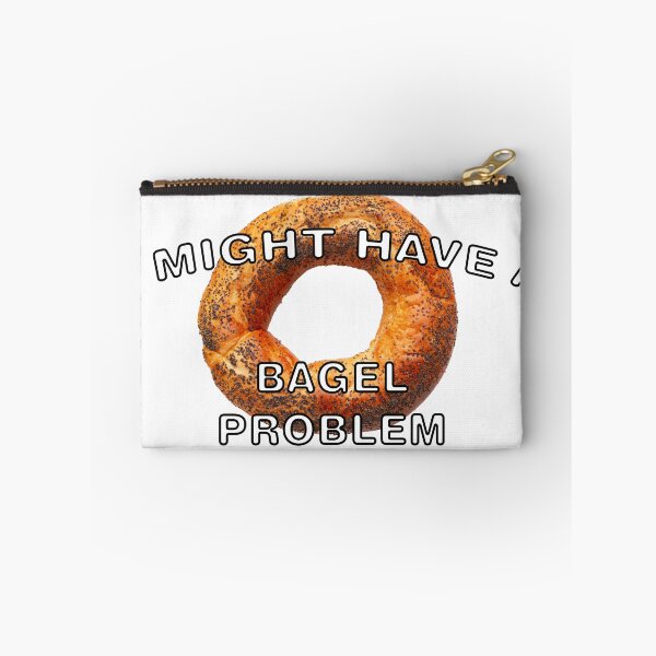 Item preview, Bagels Lover Gift - I Might Have a Bagel Problem - Bagel Day Throw Pillow designed and sold by nadiammk.