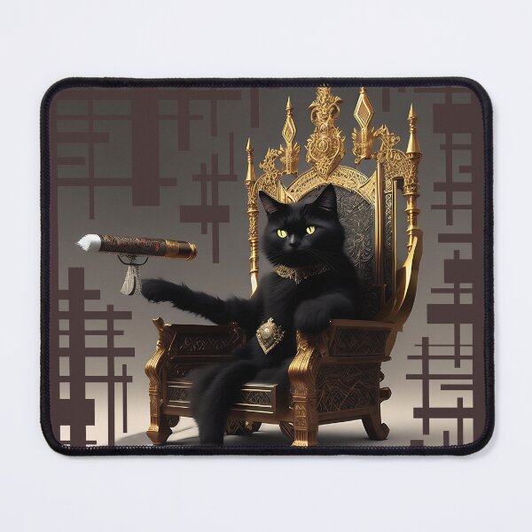 Item preview, Black Cat on the Throne designed and sold by markyartshop.