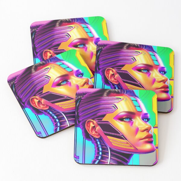 Item preview, Neon Cyberpunk Cyborg Girl 13 designed and sold by Benito Del Ray.