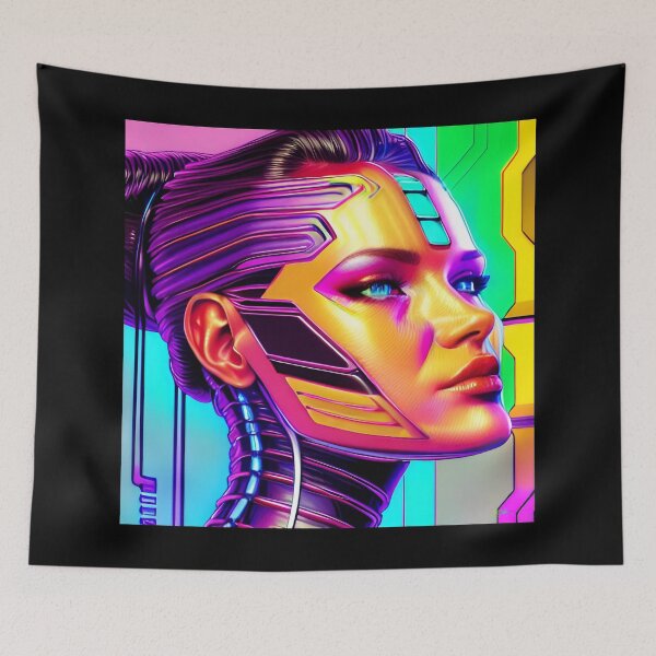 Item preview, Neon Cyberpunk Cyborg Girl 13 designed and sold by Benito Del Ray.