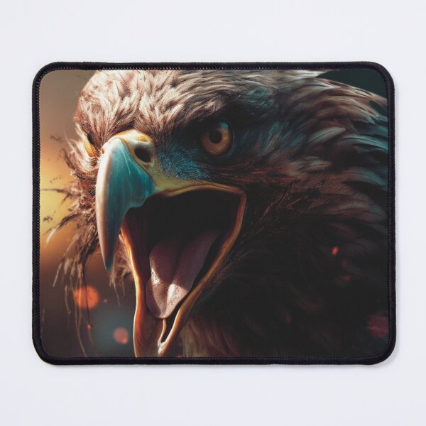 Item preview, Angry looking eagle with wide open beak designed and sold by MAF_Merch.