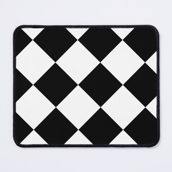 Item preview, Diagonal Black and white square checkered pattern. Chessboard. Checkerboard. Check pattern designed and sold by Opalaeo.
