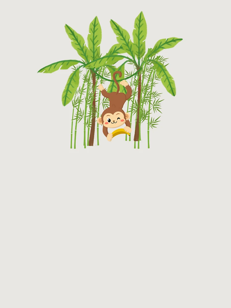 Thumbnail 6 von 6, Premium Oversized Pullover, Swinging Monkey with Banana in the Jungle designt und verkauft von Anyone For Seconds Designs.