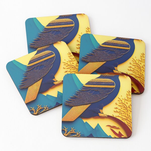 Item preview, American Bald Eagle in Mountains Paper Cutting Woodblock designed and sold by Kathryn Creates.
